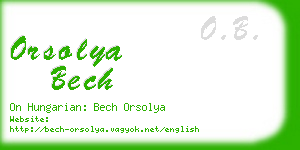 orsolya bech business card